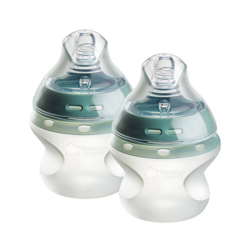 Tommee Tippee Closer to Nature Silicone Baby Bottle - 5oz - 2pk, 1 of 10
