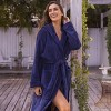 ADR Plush Fleece Women's Robe, Long Hooded Women's Bathrobe, Soft Cozy Women's Bath Robe & Plus Sizes - 4 of 4