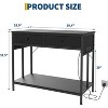 Aquarium Stand 40 Gallon White with Power Outlet, Metal Frame Fish Tank Stand with Storage Drawers, Double Turtle Reptile Terrariums Tank Stands - 2 of 4