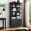 Hommoo 71.5” Retro Bookshelf with 2 Drawers - 4 of 4