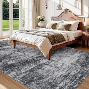 Abstract Area Rug Living Room Rugs Indoor, Modern Soft Fluffy Washable Accent Carpet for Bedroom Kitchen Dining Room Floor - 1 of 4