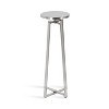Kate and Laurel Zia Round Metal Drink Table, 9x9x23, Silver - 4 of 4