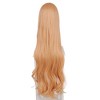 Unique Bargains Women's Curly Wigs 39" Orange with Wig Cap - 4 of 4