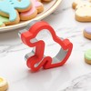 Unique Bargains Large Dog Trio Cookie Cutter Hand Washable Stainless Steel Plastic Tangerine Orange 4"x4.4"1.6" 1Pcs - 2 of 4