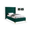 Meridian Furniture,Savan Velvet Bed - 4 of 4