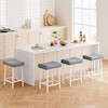 Bar Stools Set of 4, 24" Counter Height Upholstered Padded Barstools with Curved Surface, Ergonomic Saddle Seat, for Kitchen Island, Home Bar - 4 of 4
