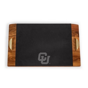 NCAA Colorado Buffaloes Covina Acacia Wood and Slate Black with Gold Accents Serving Tray - 1 of 4