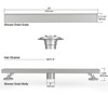 YAWWALK 24" Linear Shower Drain Trim - 3 of 4