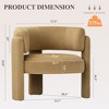 Barrel Living Room Accent Chair, Upholstered Modern Side Armchair for Home, Bedroom - 2 of 4