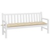 vidaXL Bench Cushion Outdoor Water Repellent Bench Cushion Pad Oxford Fabric - Beige 70.9" x 19.7" x 2.8" - 3 of 4