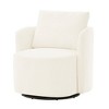 Vynxaria 360° Swivel Chair, 29.9"  Accent Barrel Armchair, Upholstered Swivel Sofa Chair with Curved Design for Living Room - 3 of 4