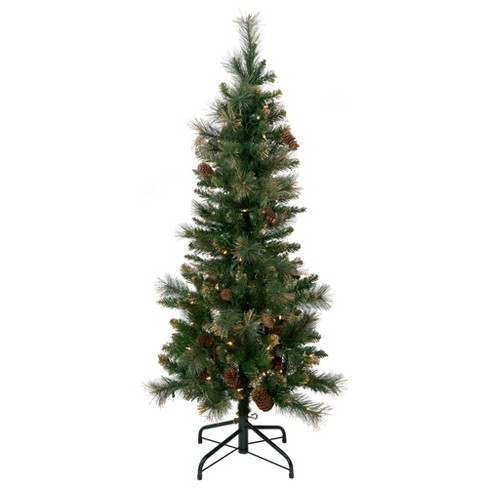 Northlight 4.5' Pre-lit Yorkshire Pine Pencil Artificial Christmas Tree ...