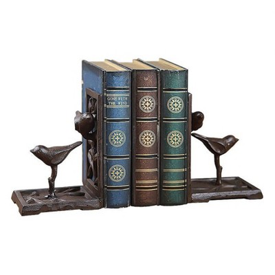 Cast Iron Bird Bookends Brown - 3R Studios