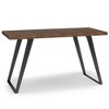 Solid Acacia Hardwood and Metal Flat Top Modern Industrial Desk with Wide Desk Surface and Accommodates Multiple Monitors and Multipurpose Use - 3 of 4