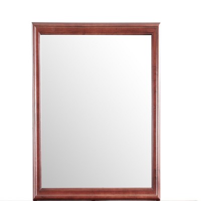 GlasFlength Decorative Wall Mirrors Contemporary Framed Mirror with Warm Finish Simple Design for Modern Interiors Living, Brown, 38"*1"*38"