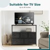 TUYOHW 5 Drawers Dresser with Wood Top & Open Shelf,Fabric Storage Tower with Metal Frame,Chest of Drawers for TV Stand,Bedroom,Entryway,Clothes - 4 of 4