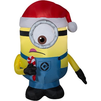 Gemmy Christmas Airblown Inflatable Carl w/Tongue Sticking Out, 3.5 ft Tall, Yellow
