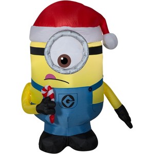 Gemmy Christmas Airblown Inflatable Carl w/Tongue Sticking Out, 3.5 ft Tall, Yellow - 1 of 3
