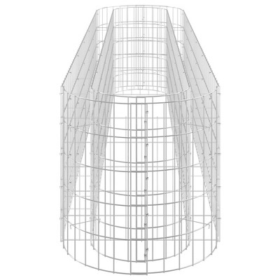VidaXL Large Galvanized Iron Gabion Raised Bed