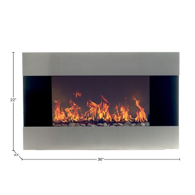 Hastings Home 36" Wall-Mounted Electric Fireplace