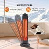 1500W Electric Patio Heater Portable 2 Heating Level With Timer & Remote Control - 3 of 4