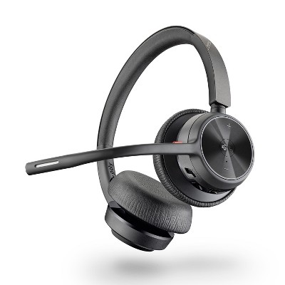 Poly Voyager 4320 UC Wireless Headset (Plantronics) - Headphones with Boom Mic - Connect to PC / Mac via USB-C Bluetooth Adapter, Cell Phone via Bluetooth - Works with Teams (Certified), Zoom & More