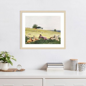 Amanti Art Homers Sheep Countryside II by Winslow Homer Framed Wall Art Print - 1 of 4