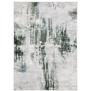 Oriental Weavers Malibu MAL03 Grey / Teal Indoor Area Rug - 5' x 7' - 1 of 4