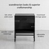 MH London Etna 23"  Night Stand with Drawer Mango Wood & Iron in Black - 4 of 4