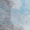 HomeRoots 5' X 8' Teal Blue And Gray Abstract Washable Indoor Outdoor Area Rug - 4 of 4