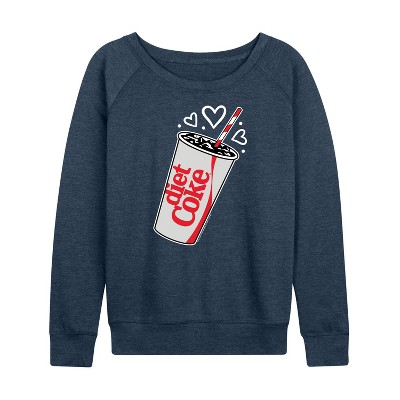 Women's - Diet Coke - Heart Bubbles Lightweight French Terry Slouchy