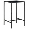vidaXL Bar Table Brown PE Rattan, Tempered Glass, Powder-Coated Steel - 2 of 4