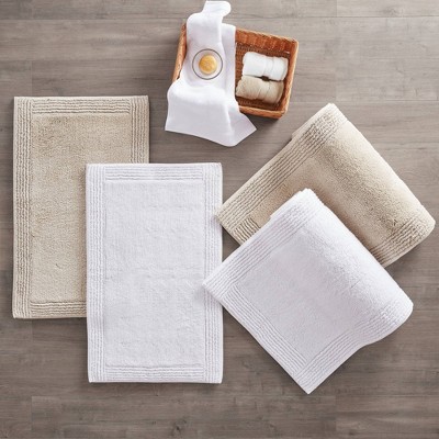 Splendor Taupe Cotton Tufted Reversible Bath Rug 24" x 72"