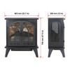 NAYSAYE Indoor Fireplace Stove Realistic 3D Flame for Warm Living Room, Black, 23.7"*12"*27.5" - 3 of 4