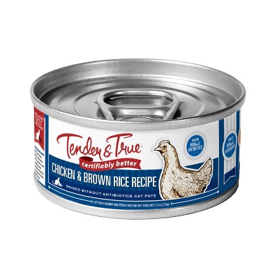Tender & True Chicken and Brown Rice Recipe Wet Cat Food - 24ct