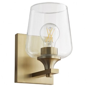 Quorum Lighting Veno 1 - Light Wall Light in  Aged Brass - 1 of 3