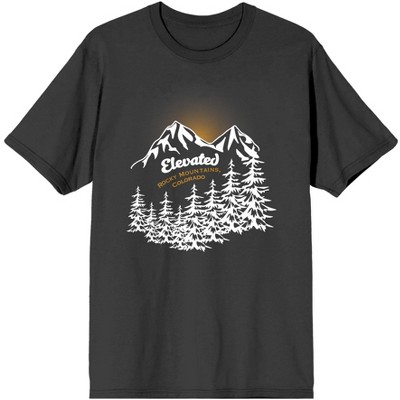 Adventure Society Elevated Rocky Mountains Colorado Men's Charcoal T ...