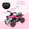 No-Power Ride-On Push Car for Toddlers, Foot-to-Floor Sliding ATV Toy with Lights & Music, Pink - 4 of 4