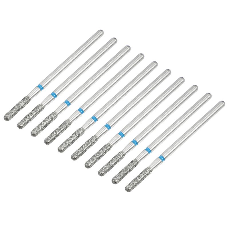 Unique Bargains Emery Nail Drill Bit Set for Acrylic Nails 3/32 Inch Nail Art Tools 44.2mm Length Blue 10Pcs, 5 of 7
