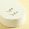 Girls' CZ Bee Screw Back Sterling Silver Earrings - In Season Jewelry - 4 of 4