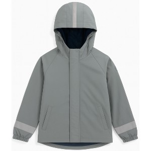 White Mountain Big Boys' Lightweight Reflective Stripe Rain Jackets - 1 of 4