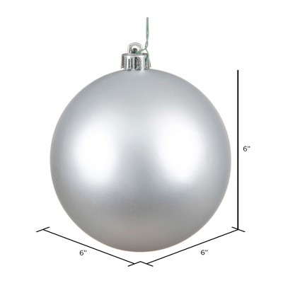 Silver Matte Shatterproof Plastic Ball Ornaments Set