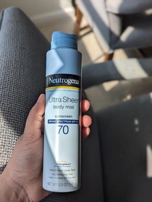 Neutrogena Ultra Sheer Lightweight Sunscreen Spray, SPF 70, 5 oz