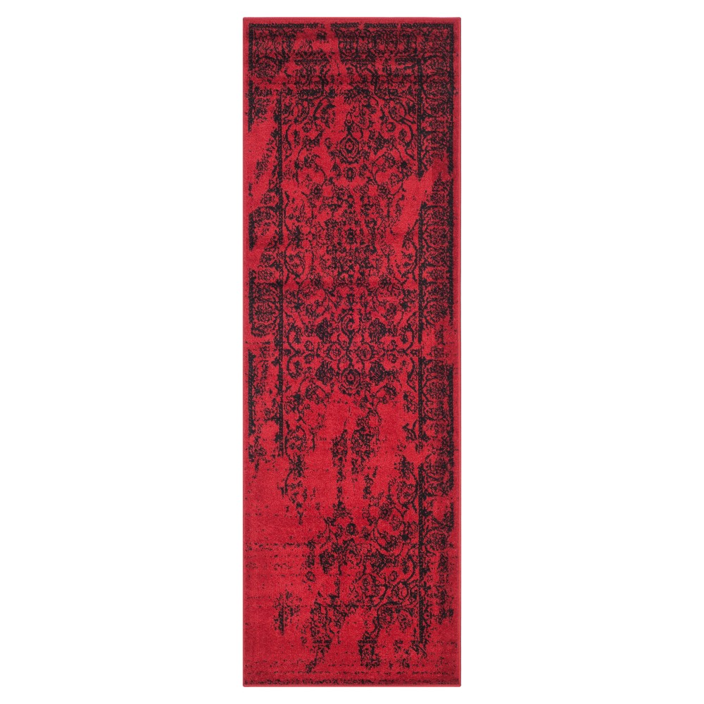 2'6inx10' Runner Addaneye Red/Black - Safavieh