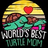 Women's Design By Humans World's Best Turtle Mom Retro Stripes By animalshop Racerback Tank Top - 2 of 2