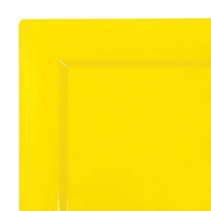 Smarty Had A Party 6.5" Yellow Square Plastic Cake Plates (120 Plates), 2 of 5
