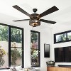 52" 5-Blade LED Zander Urban Industrial Caged Lighted Ceiling Fan - River of Goods - 2 of 4