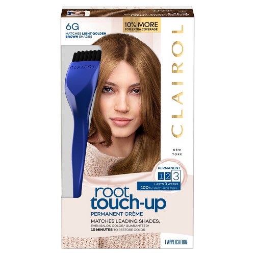Clairol Root Touch-Up Permanent Hair Color - 6G Light Golden Brown - 1 Kit, 6G Light Golden Brown-