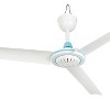 Portable Ceiling Fan,Small 6 Blade Hanging Fan,Silent Hanging Tent Fan,Summer Cool Fan for Camping Bed Dormitory Home Room - image 2 of 4