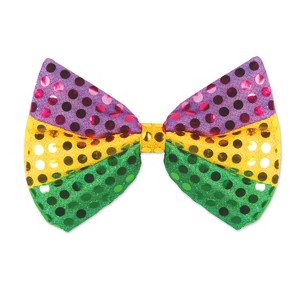 Beistle Glitz 'N Gleam Bow Tie, 3" x 6.5", (3/Pkg) Multicolored - 1 of 1